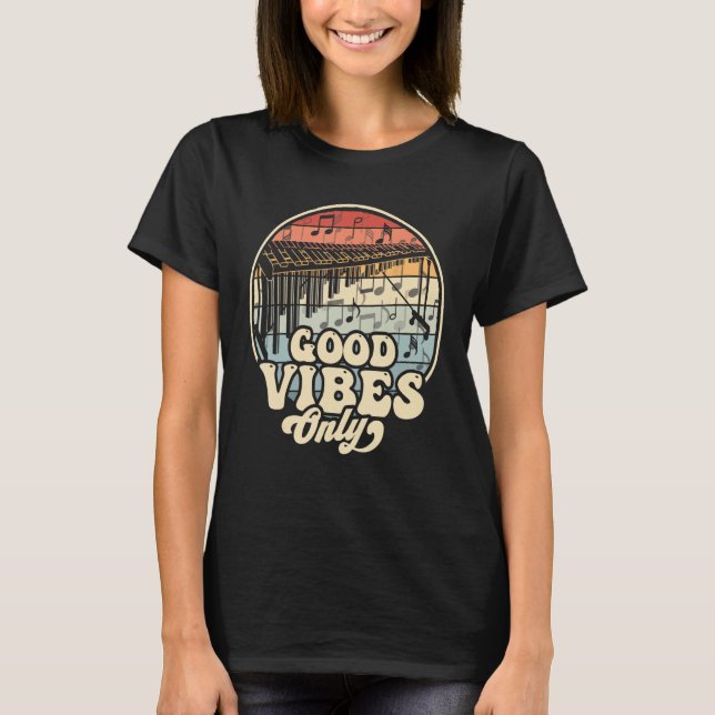 Good Marimba Player Vibes Only Vibraphone Marching T-Shirt (Front)