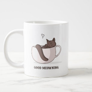 Good Meowning, Cat Lying on a Coffee Cup