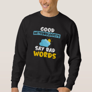 Good Meteorologists Say Bad Words Weather Chaser M Sweatshirt