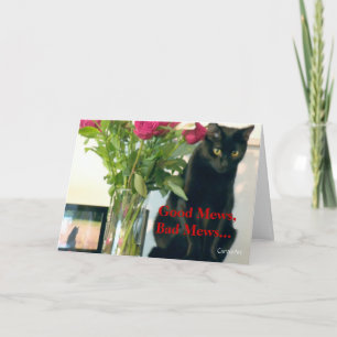 "Good Mews/Bad Mews" Birthday Card
