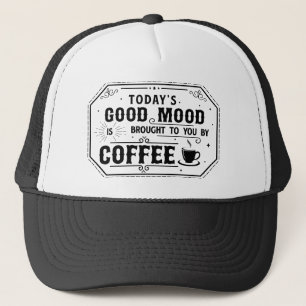 Good Mood coffee shop employee word art Trucker Hat