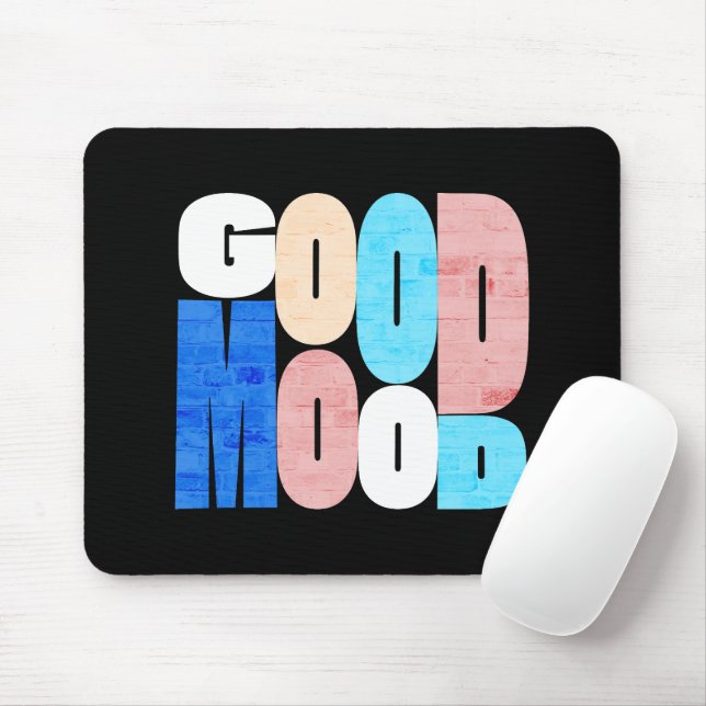 "Good Mood" Positive Vibes Mouse Mat (With Mouse)