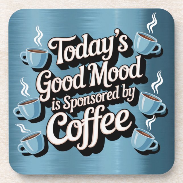 Good Mood Sponsored Blue Coaster Set (Front)