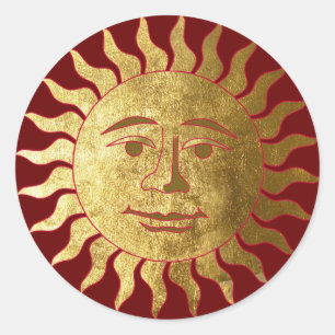 Good Mood Sun Classic Round Sticker