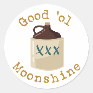 Good Moonshine Classic Round Sticker