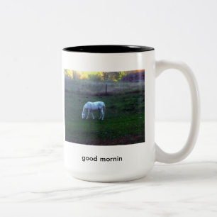 good mornin Two-Tone coffee mug
