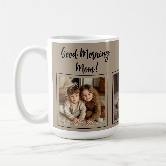 Good morning / afternoon! 3 Photo Template Coffee Mug (Left)