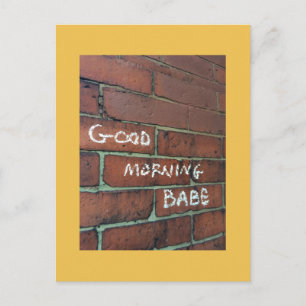 Good morning babe postcard