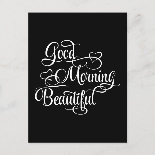 Good Morning Beautiful - Inspirational Card (Front)