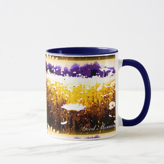 Good Morning Beautiful Northwest Daisy Field Mug (Right)