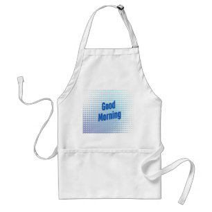 Good Morning Blue Dots Standard Apron