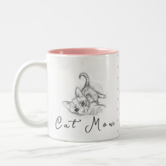 Good Morning Cat Mum  Two-Tone Coffee Mug