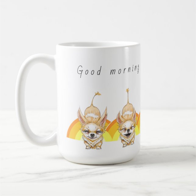 Good Morning Chihauhau Coffee Mug (Left)
