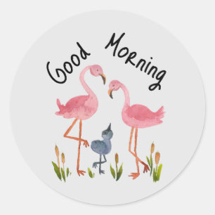 Good Morning  Classic Round Sticker