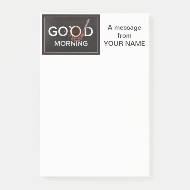 Good Morning Coffee custom Post-It notes (Front)