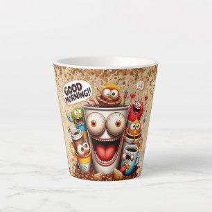 good morning coffee latte mug