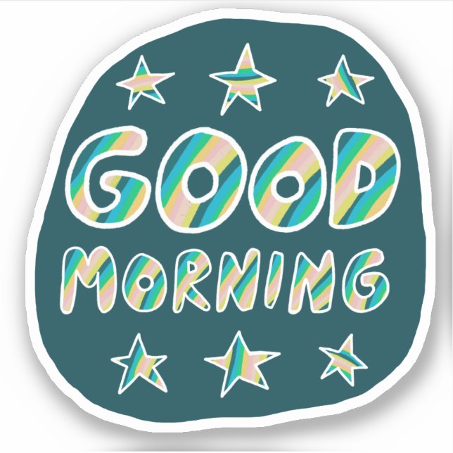 GOOD MORNING Cute Colourful & Fun Handlettering (Front)
