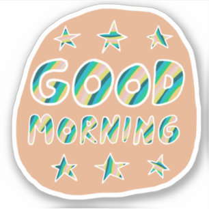 GOOD MORNING Cute Colourful & Fun Handlettering