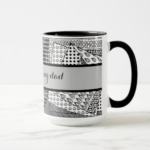 Good morning dad Black Grey Ringer 15oz Mug