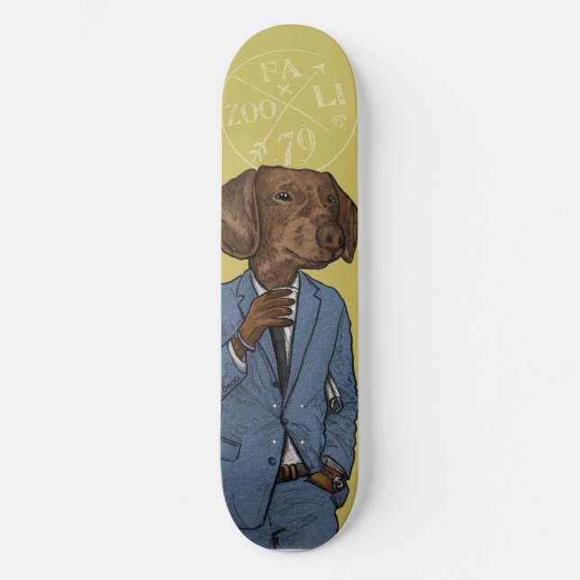 Good Morning, Dapper Doge Skateboard (Front)