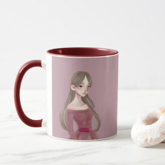 Good Morning Doll Two-Tone Coffee Mug