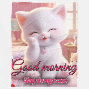 Good Morning Fleece Blanket – Stay Cosy & Always S