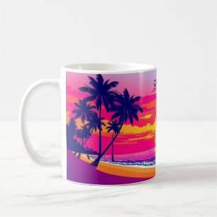 Good Morning From Paradise Tropical Sunset Wrap Coffee Mug