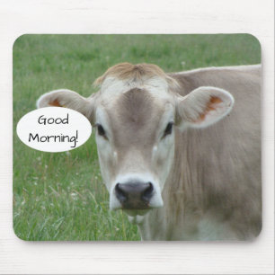 Good Morning from your Local Jersey Cow Mouse Mat