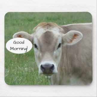 Good Morning from your Local Jersey Cow Mouse Mat