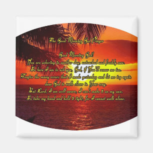 Good Morning God prayer Magnet