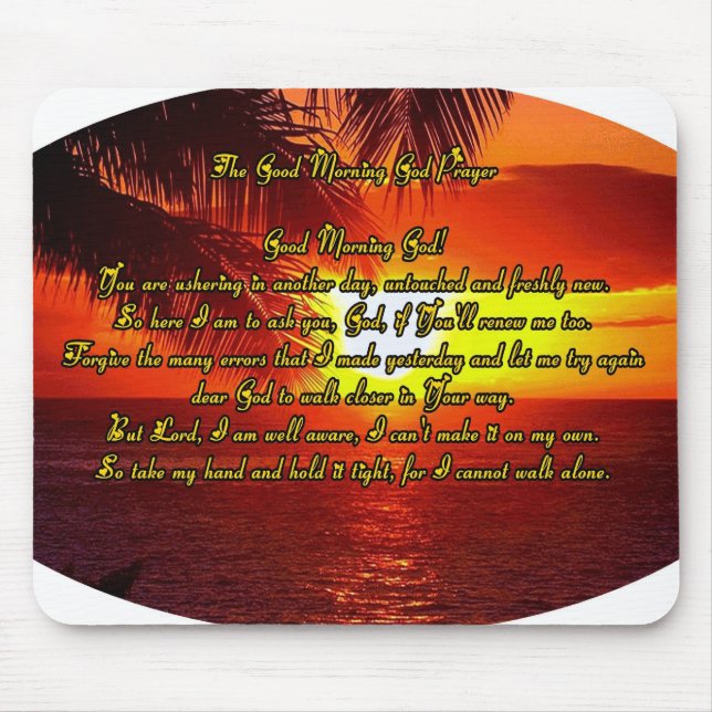 Good morning god prayer mouse mat (Front)