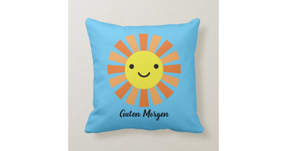 Good Morning Good Night in German Cushion | Zazzle.co.uk