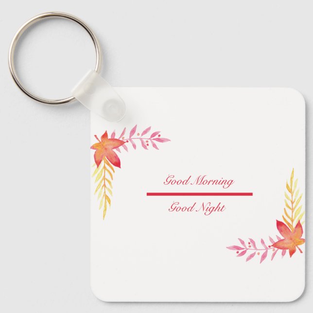 Good Morning & Good Night Keychain (Front)