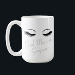 Good Morning Gorgeous Coffee Mug<br><div class="desc">An uplifting coffee mug reading "Good Morning Gorgeous". The design includes a pair of long black eye lashes.</div>