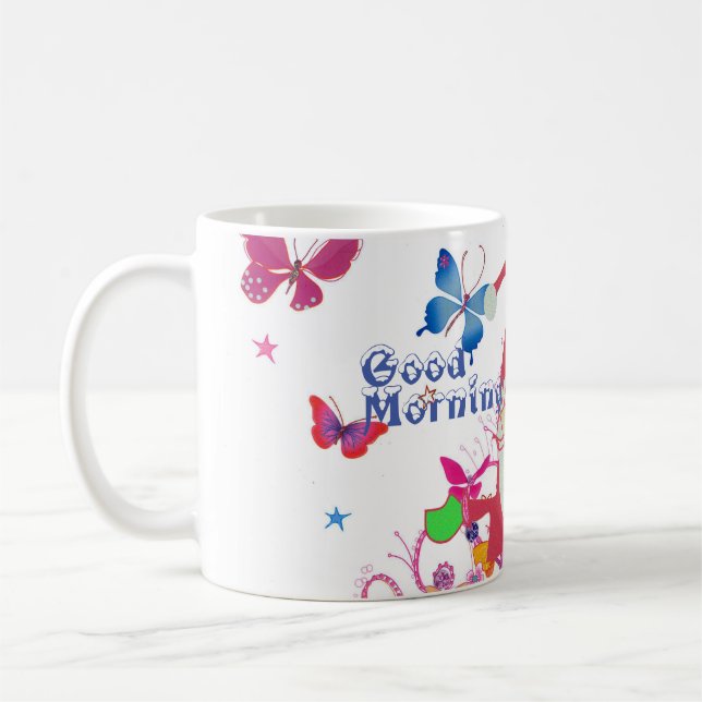 Good Morning Hohoho! Lovely Merry Christmas  Coffee Mug (Left)