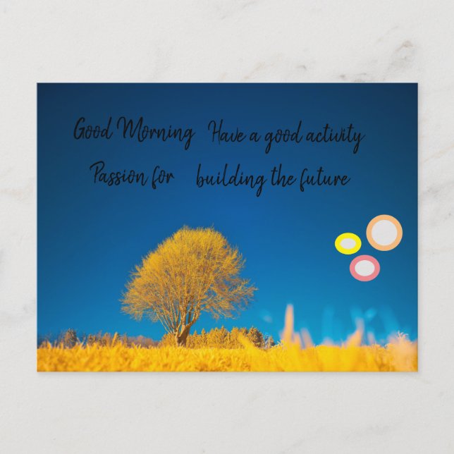 good morning  holiday postcard (Front)