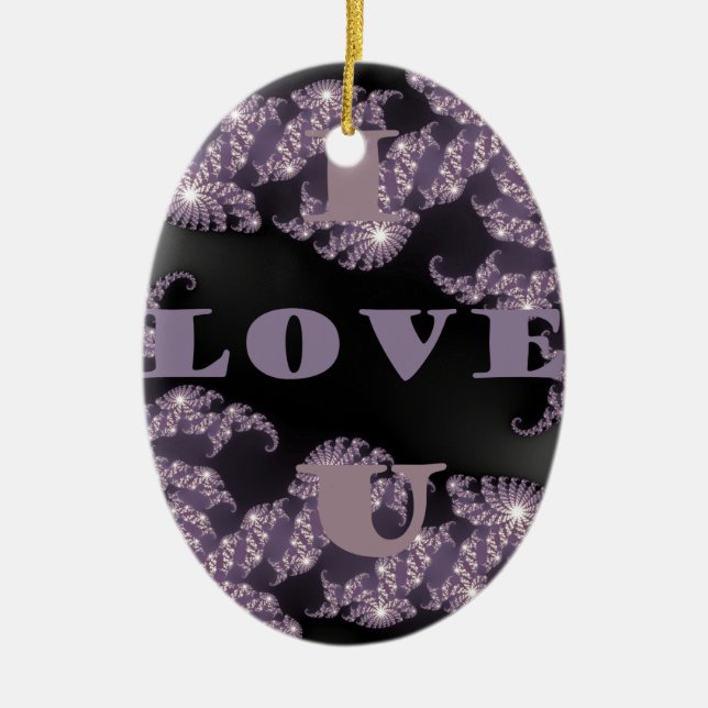 Good Morning I Love You.png Ceramic Tree Decoration (Front)