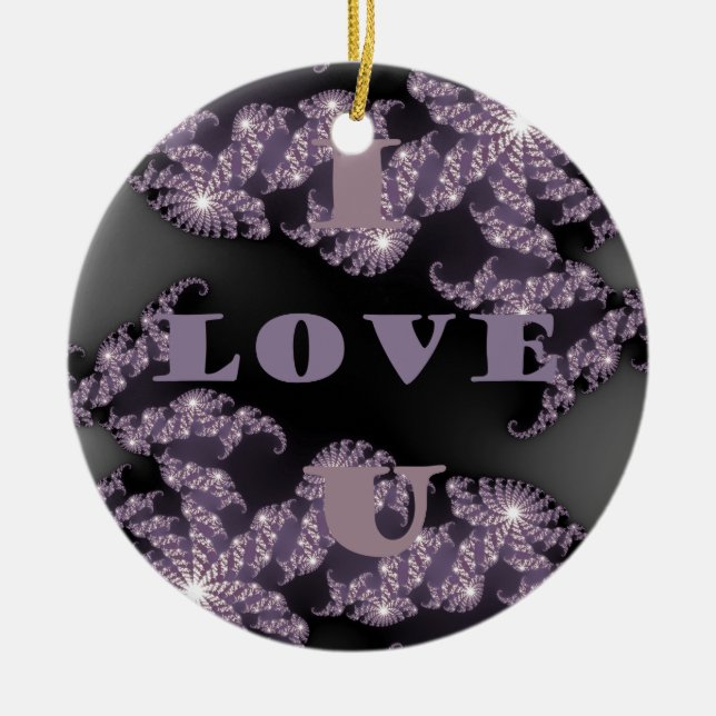 Good Morning I Love You.png Ceramic Tree Decoration (Front)