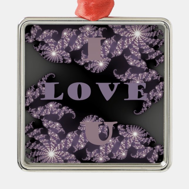 Good Morning I Love You.png Metal Tree Decoration (Front)