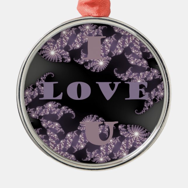 Good Morning I Love You.png Metal Tree Decoration (Front)