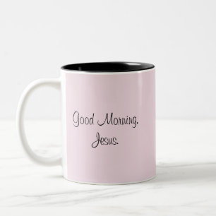 Good Morning, Jesus Two-Tone Coffee Mug