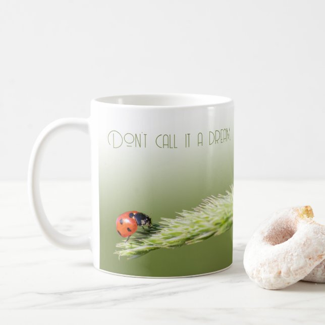 Good morning ladybugs motivational quote mindset coffee mug (With Donut)