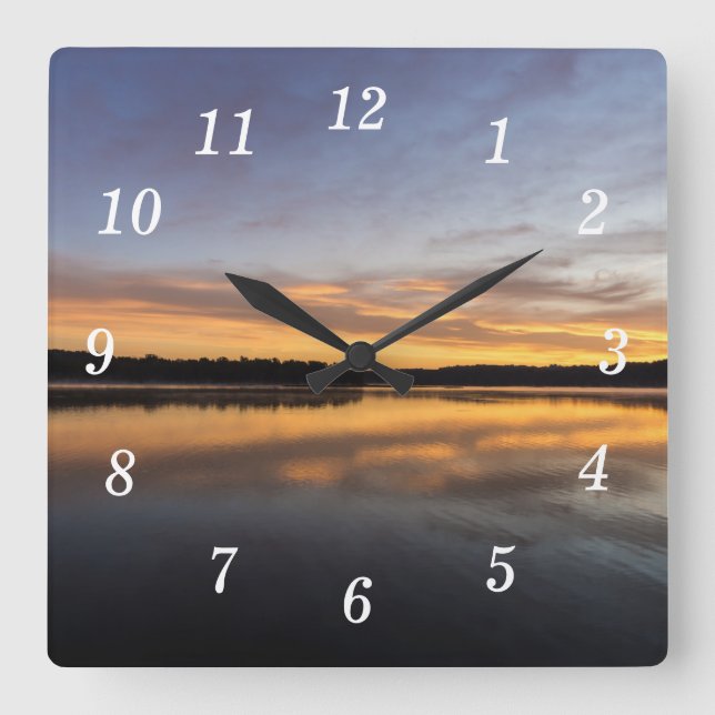 Good Morning Lake Springfield Wall Clock (Front)