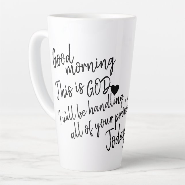 Good morning latte mug (Left Angle)