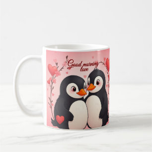 Good Morning Love - Penguins Valentine's Day Mug