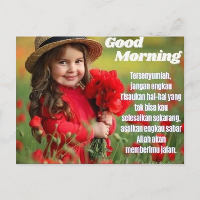 Good Morning Motivation Postcard (Front)