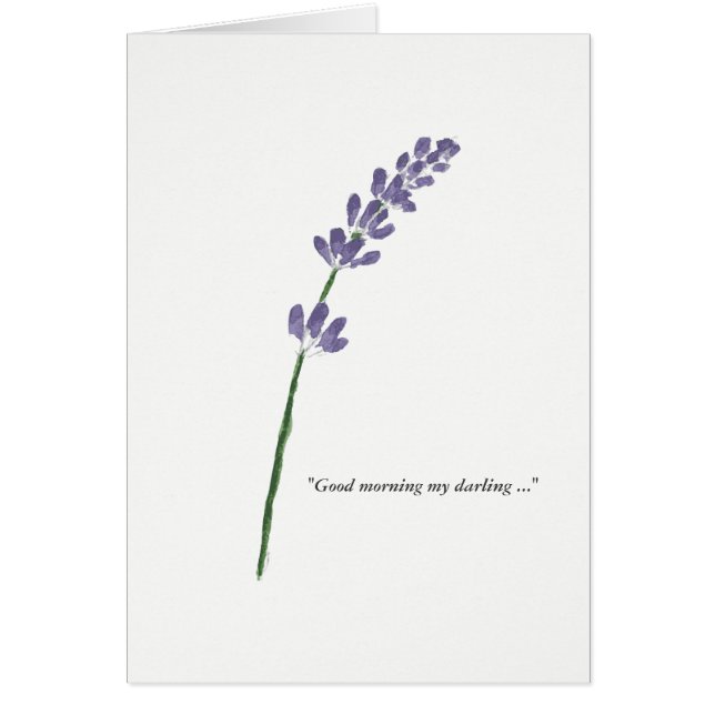 "GOOD MORNING MY DARLING ... I ADORE YOU" (Front)