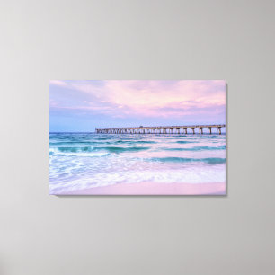 Good Morning Navarre Beach Pier Canvas Print