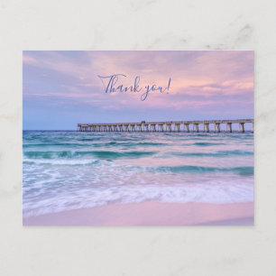 Good Morning Navarre Beach Pier Thank You Postcard