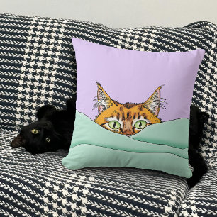 Good Morning Orange Cat Funny Cushion